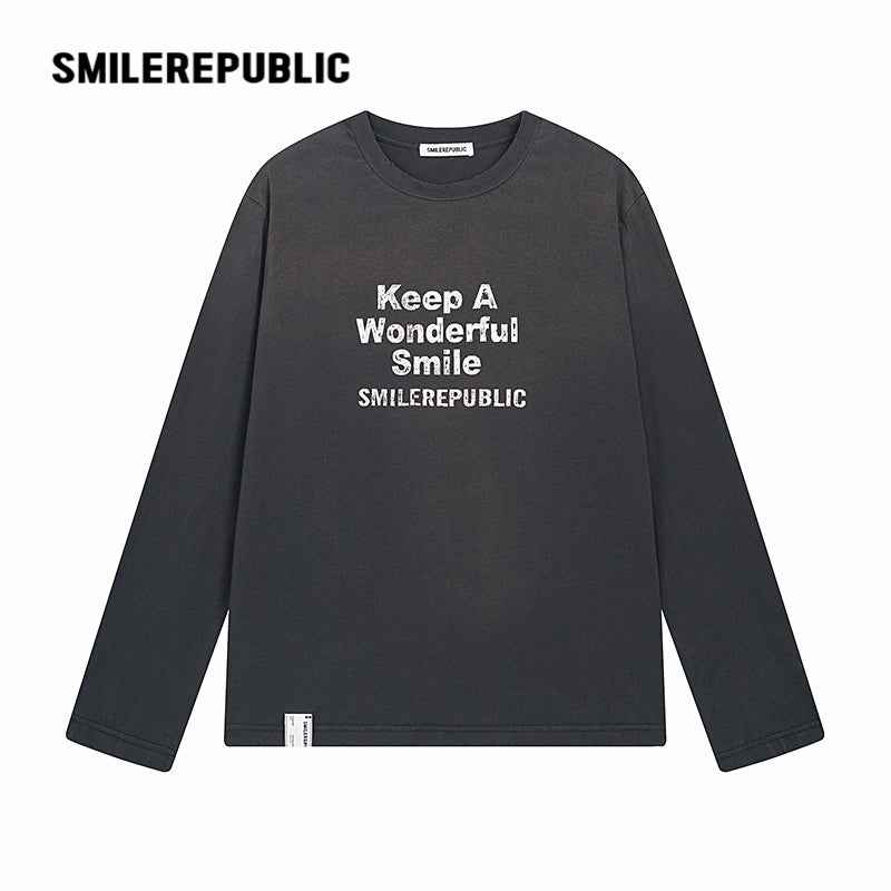 Washed Vintage Loose Fit Long Sleeve T-Shirt