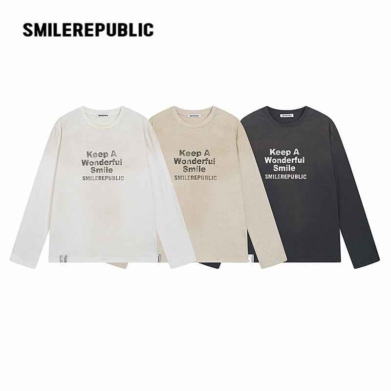 Washed Vintage Loose Fit Long Sleeve T-Shirt