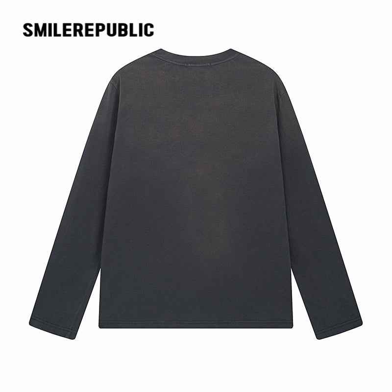 Washed Vintage Loose Fit Long Sleeve T-Shirt