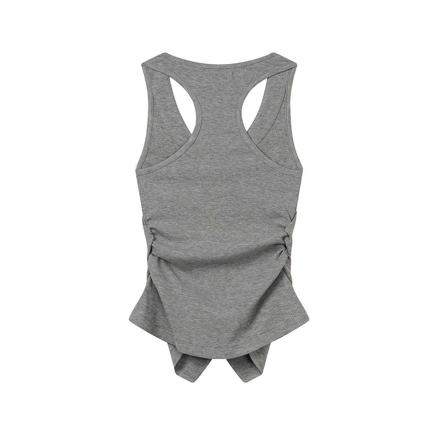 Fitted Logo Tag Detail Tank Top-SMILEREPUBLIC