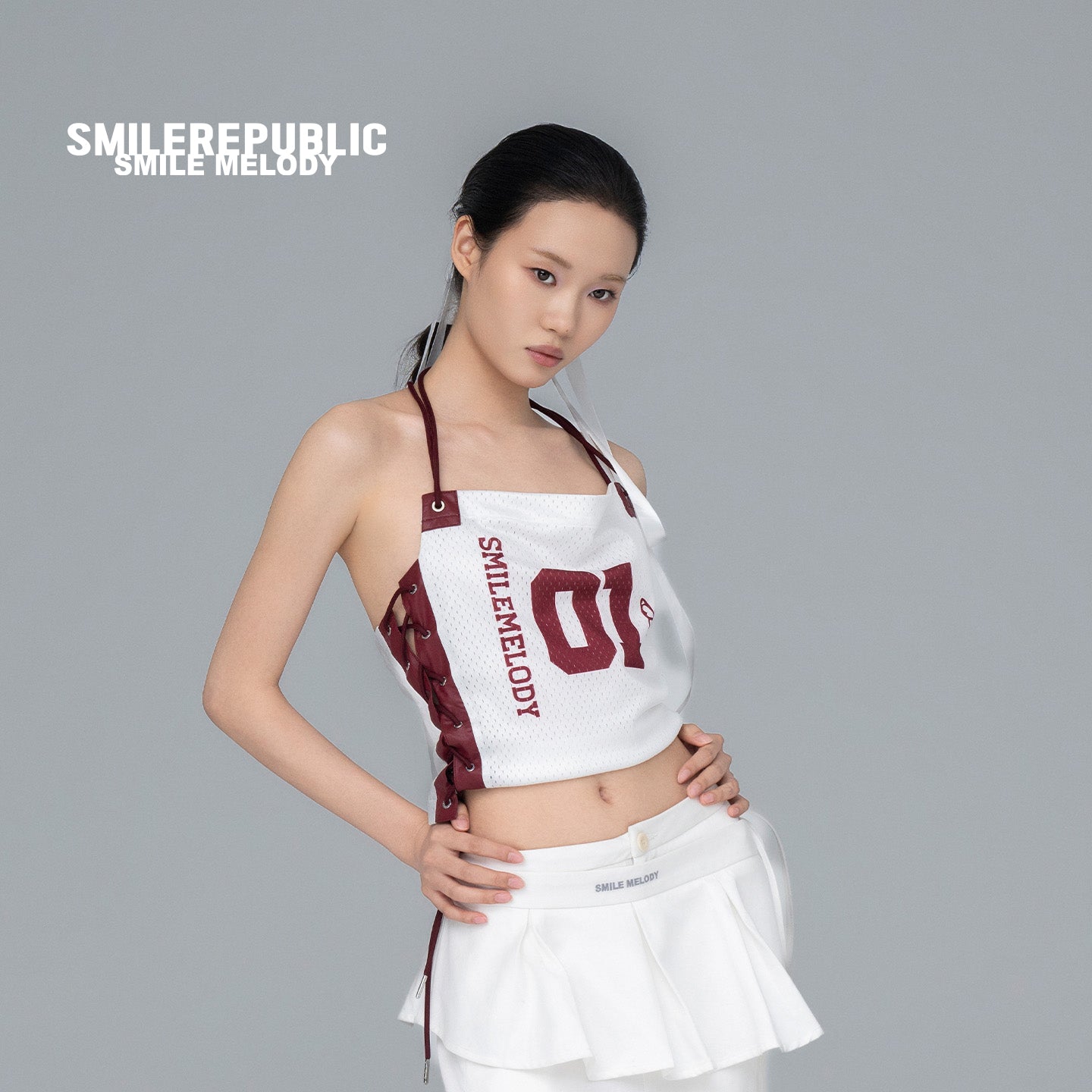 Color Block Halter Top-SMILEREPUBLIC