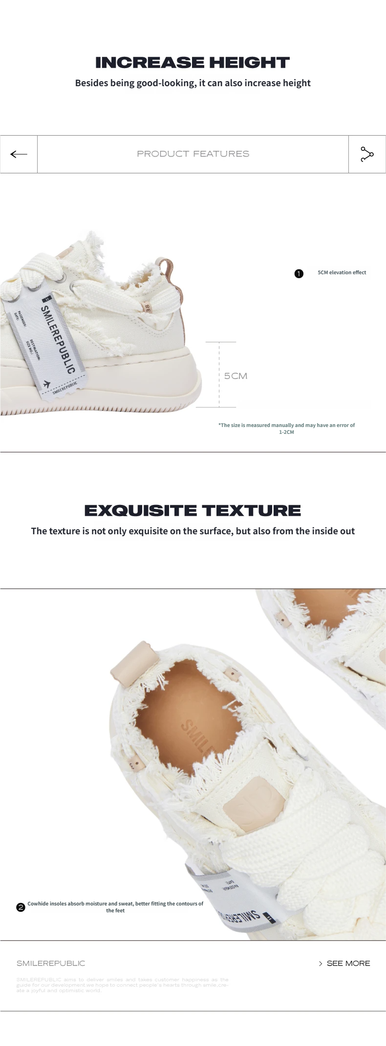 White Coarse Canvas Low-Top Platform Sneaker