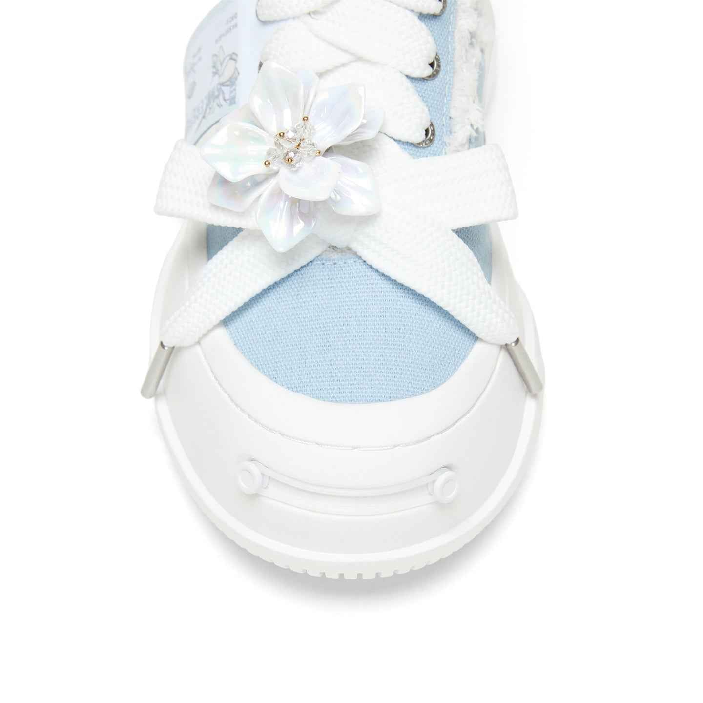 【NEW】Charles Blue Canvas Platform Mule