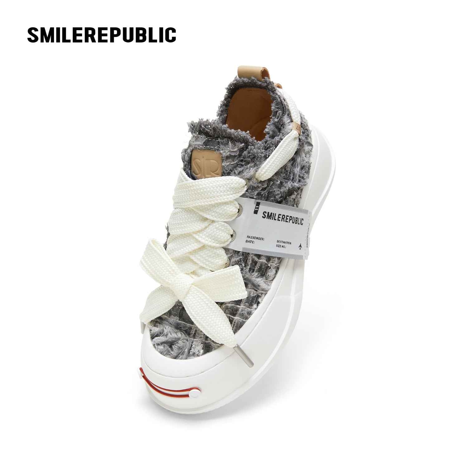 Twilight Mist Grey Low-Top Platform Sneaker-SMILEREPUBLIC