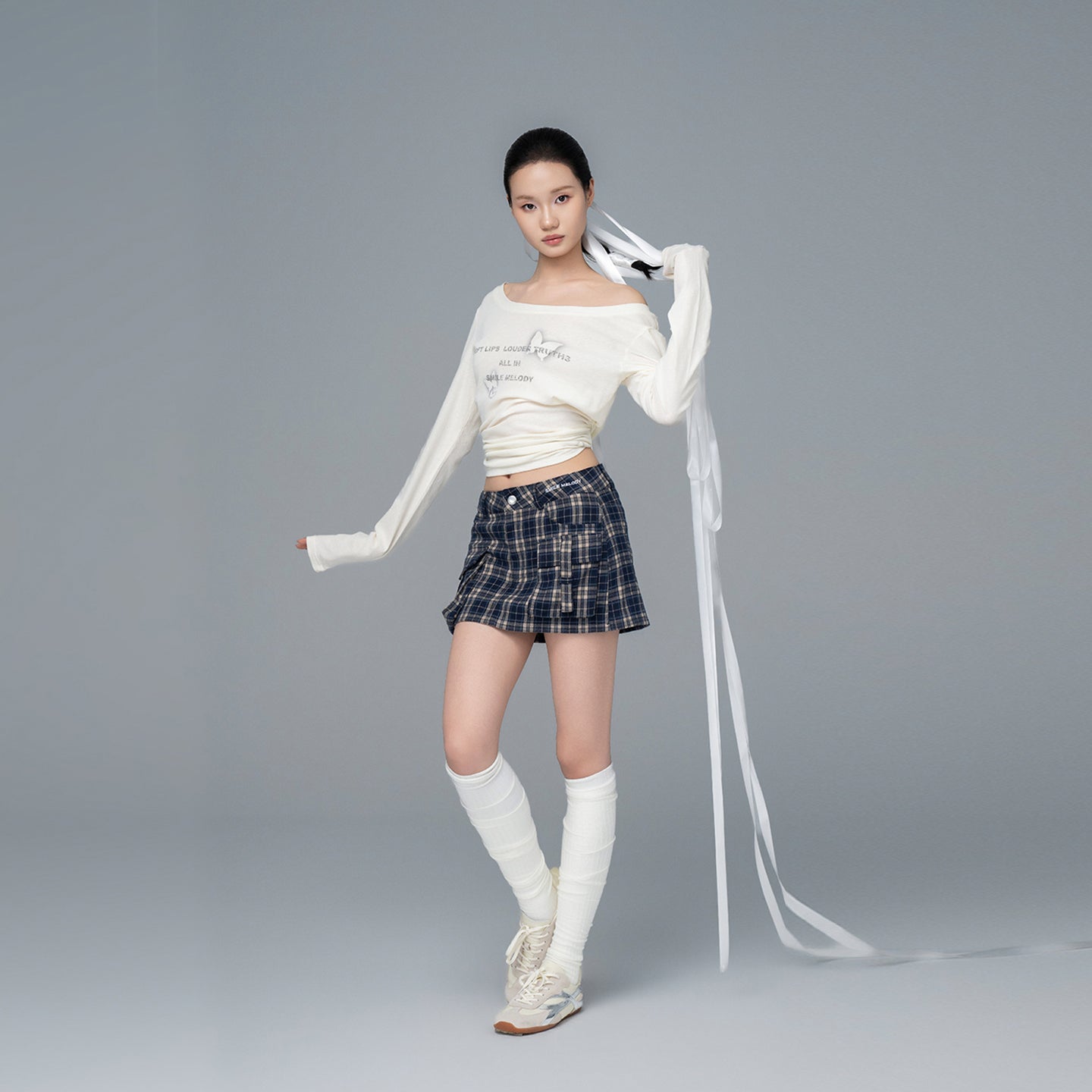 Checked Cargo Mini Skirt-SMILEREPUBLIC