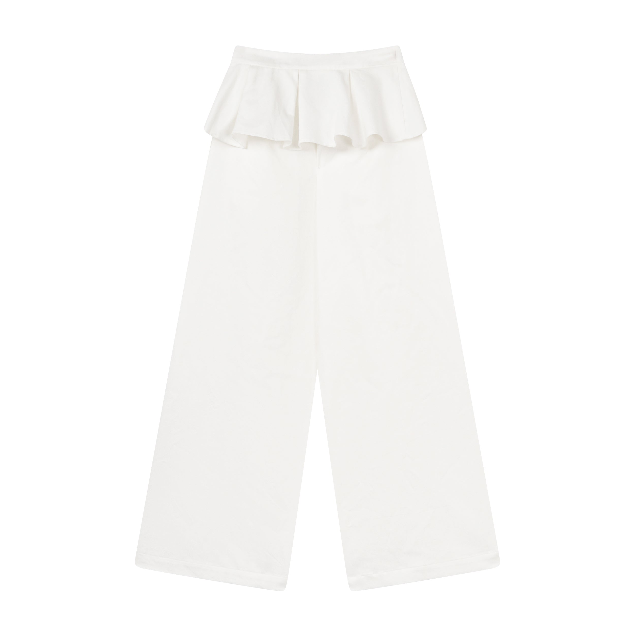 Detachable Pleated Skirt with Wide-Leg Trousers-SMILEREPUBLIC