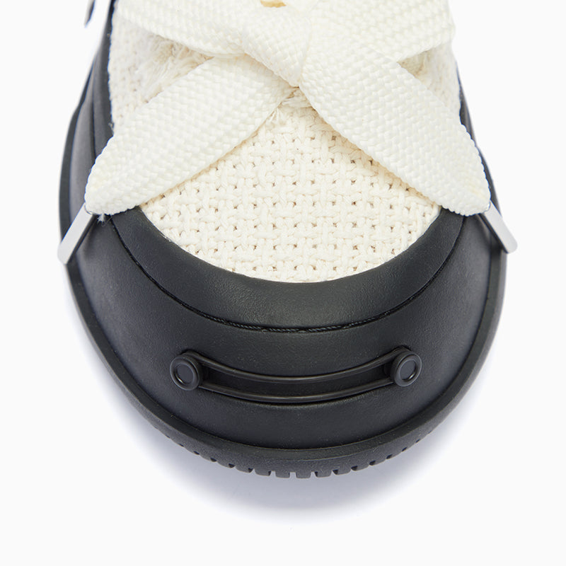 Off-White Cross Jacquard Low-Top Platform Sneaker