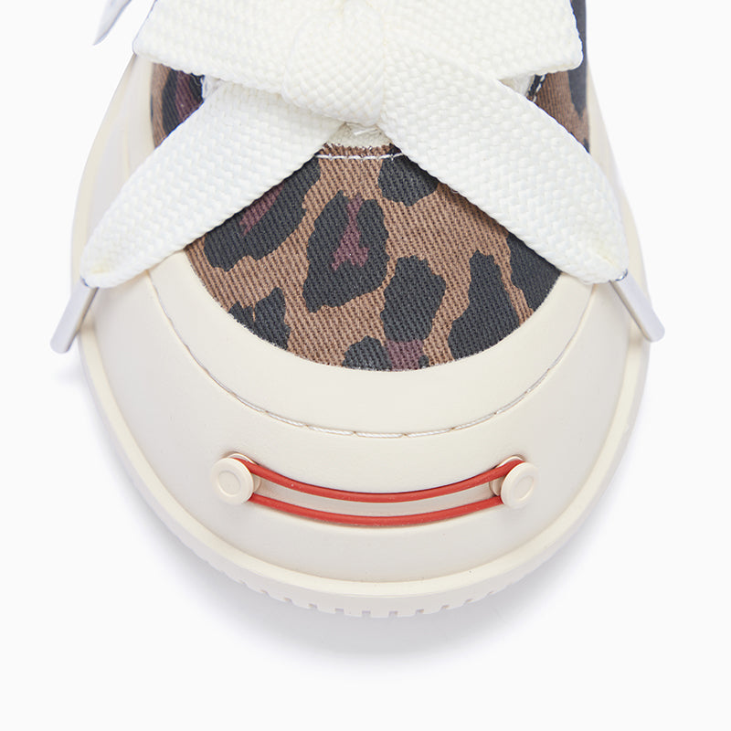 Brown Leopard Print Low-Top Platform Sneaker-SMILEREPUBLIC
