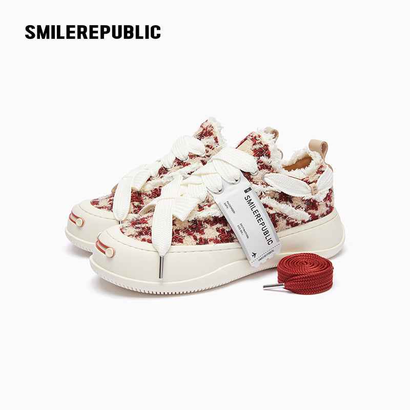 Wine Red Glisten Houndstooth Low Top SB Sneaker