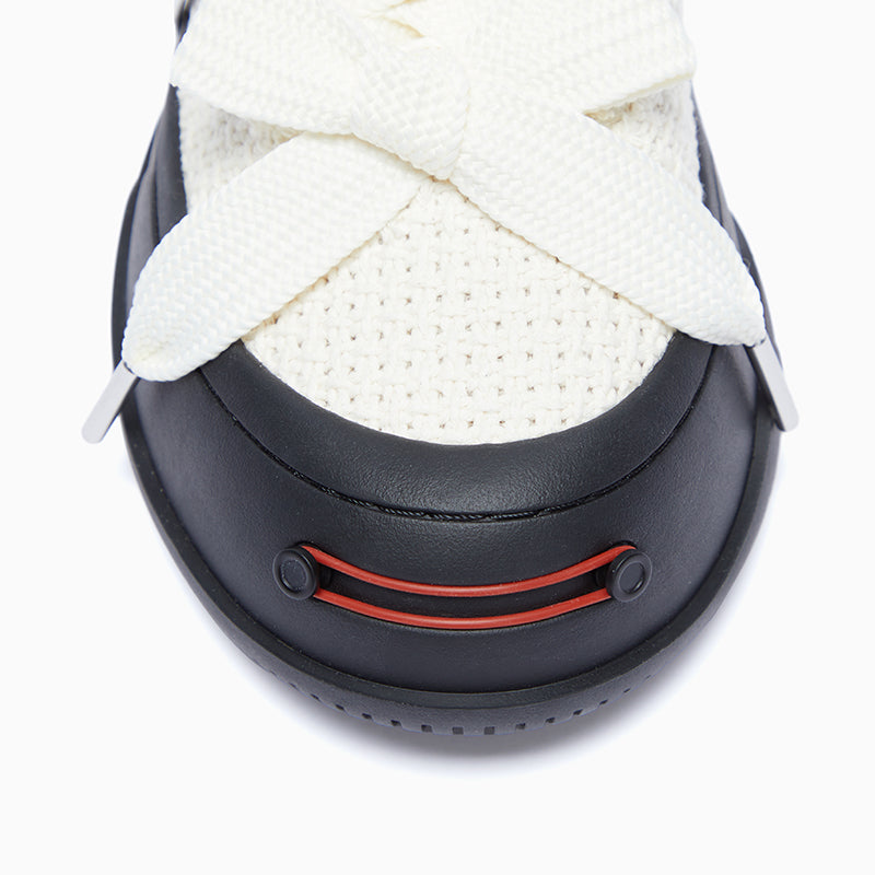 Off-White Cross Jacquard Low-Top Platform Sneaker