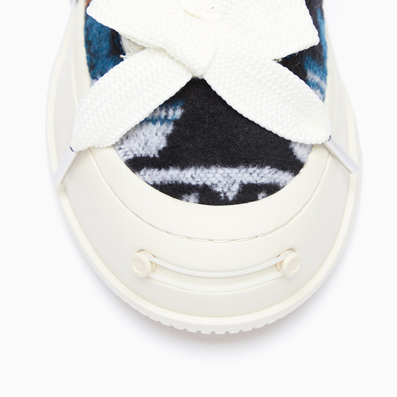 Multicolor Ethnic Pattern Low-Top Platform Sneaker