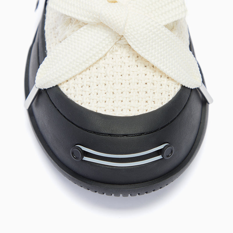 Off-White Cross Jacquard Low-Top Platform Sneaker