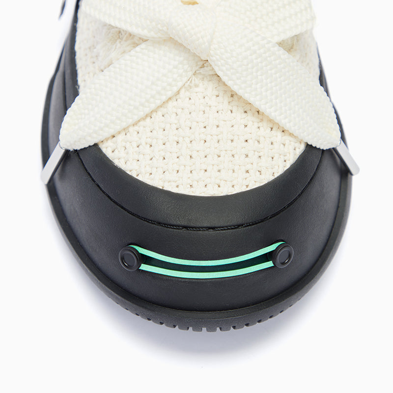 Off-White Cross Jacquard Low-Top Platform Sneaker