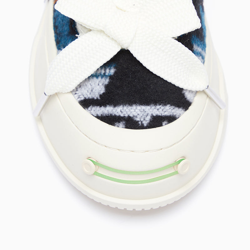 Multicolor Ethnic Pattern Low-Top Platform Sneaker