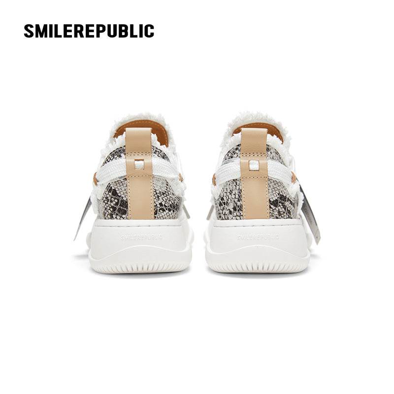 【2025 NEW】White Black Serpentine Low Top Sneaker Canvas Shoes - SMILEREPUBLIC