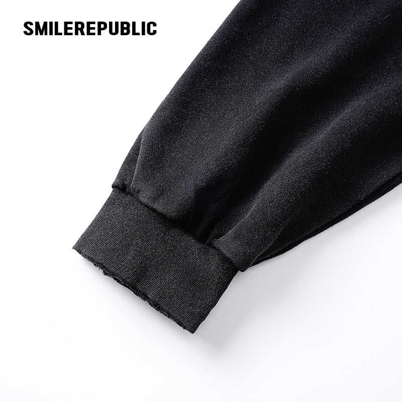 Printed Oversized Hoodie-SMILEREPUBLIC
