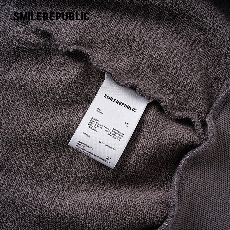 Vintage Faded Distressed Zip-Up Hoodie Jacket-SMILEREPUBLIC