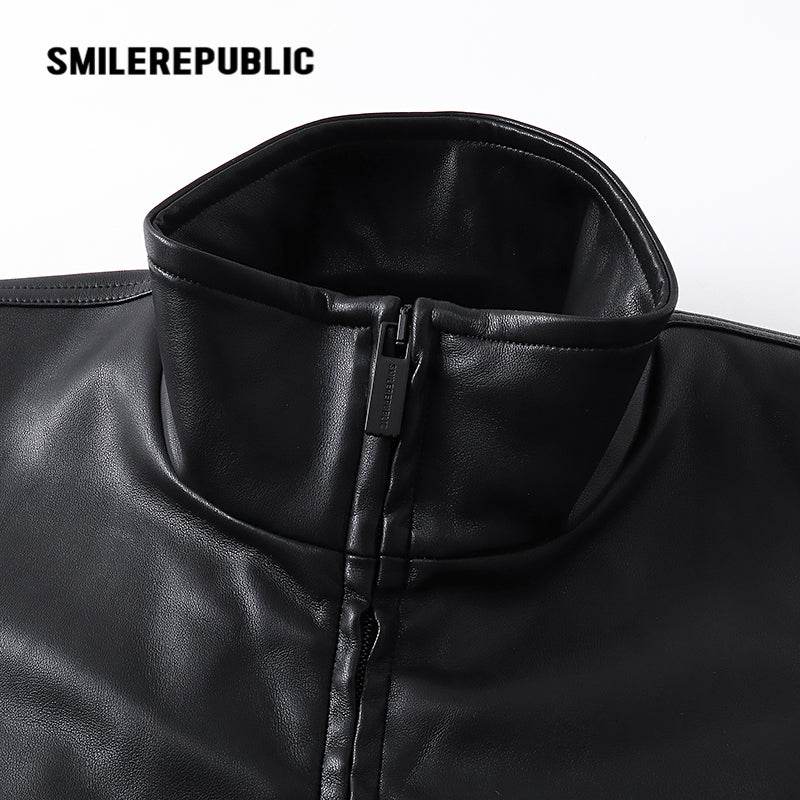 Casual Leather Jacket & Trousers - SMILEREPUBLIC