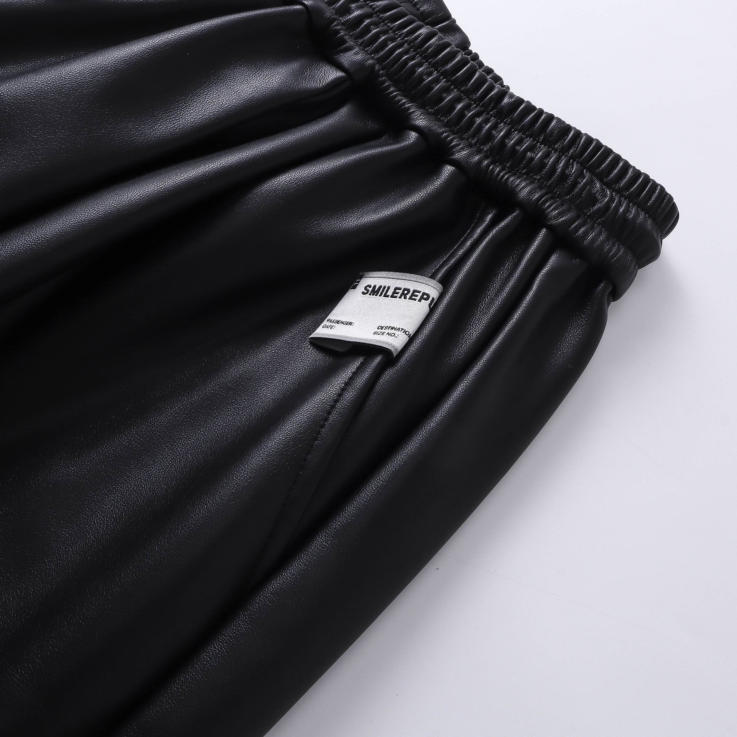 Casual Leather Jacket & Trousers - SMILEREPUBLIC