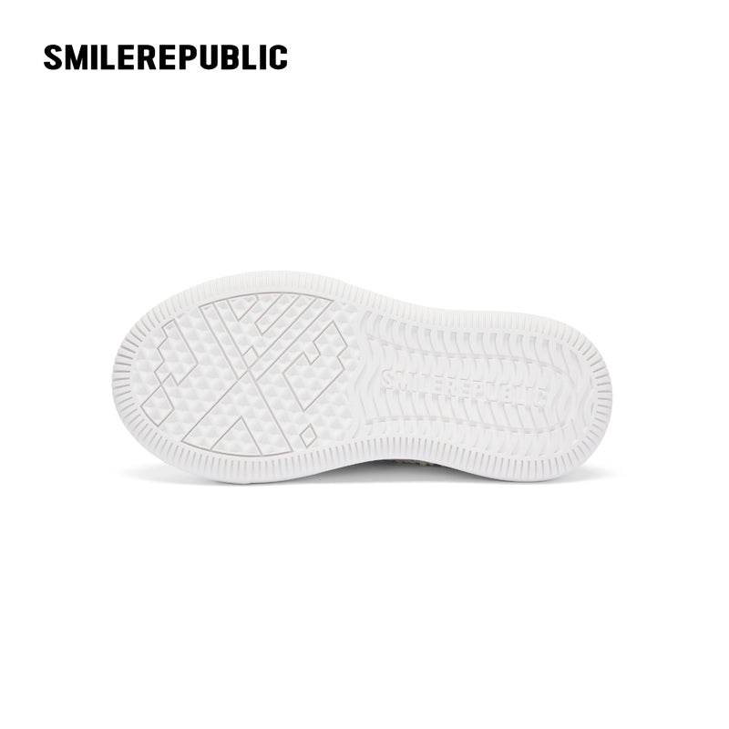 White Hand Rubbed Leather Sneaker SMILEREPUBLIC丨SMILEMONSTER - SMILEREPUBLIC