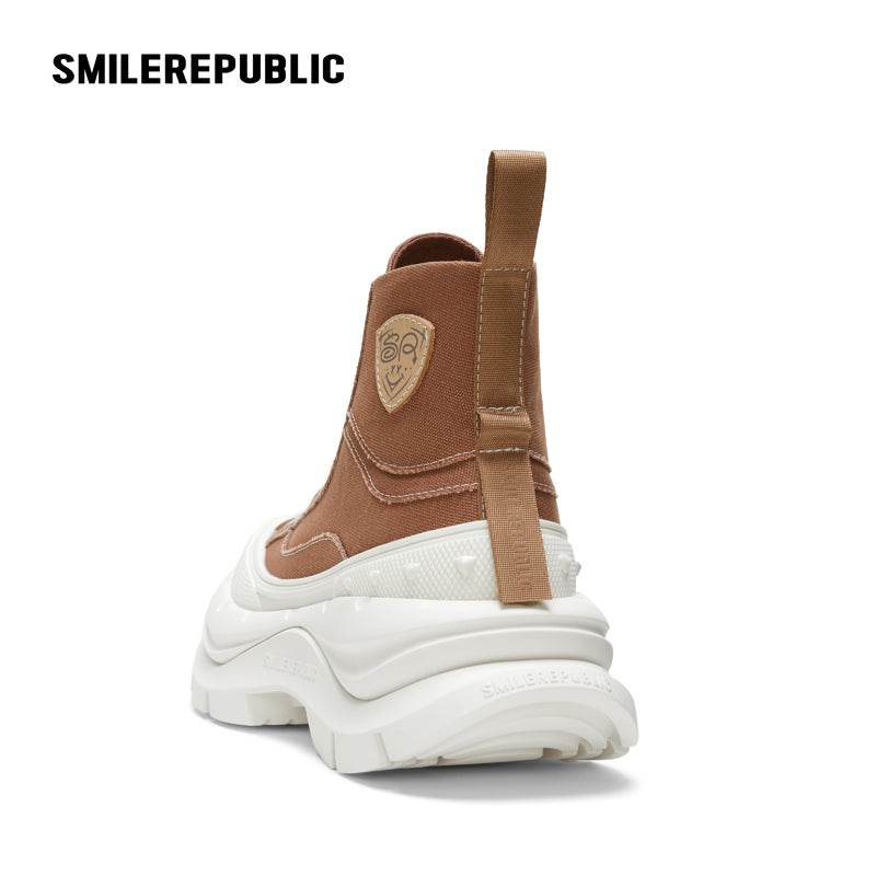 ??Limited??Khaki SR 2.0 High Top Canvas Shoes - SMILEREPUBLIC