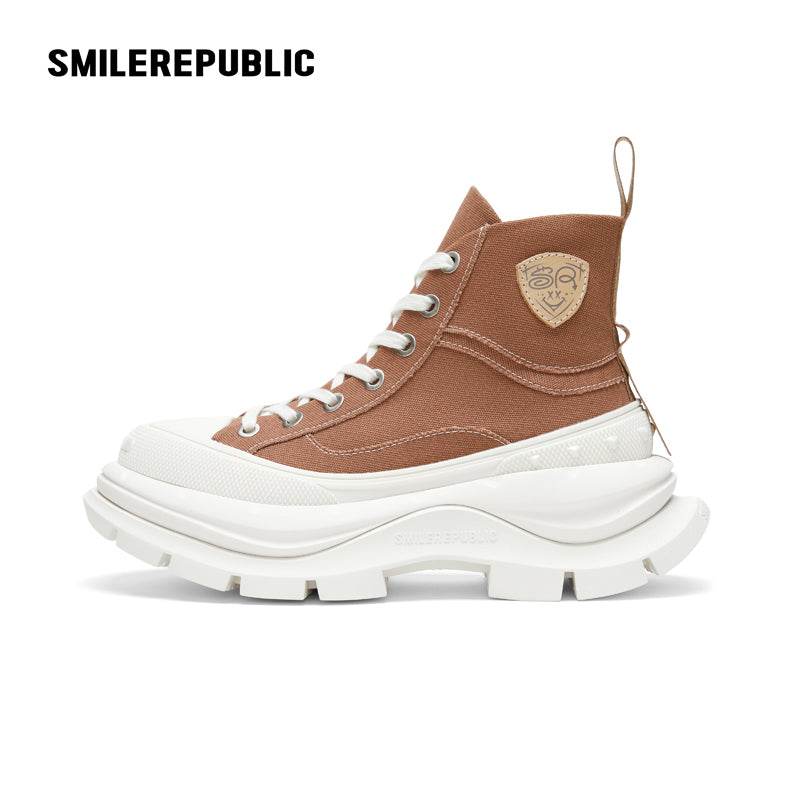 ??Limited??Khaki SR 2.0 High Top Canvas Shoes - SMILEREPUBLIC