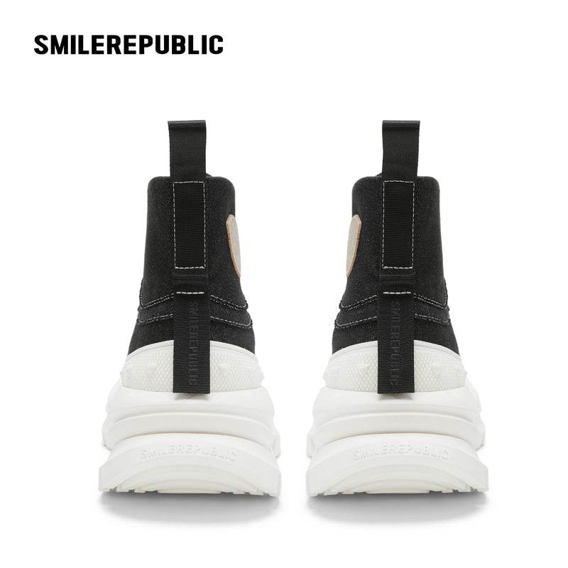 ??Limited??Black White SR 2.0 High Top Canvas Shoes - SMILEREPUBLIC