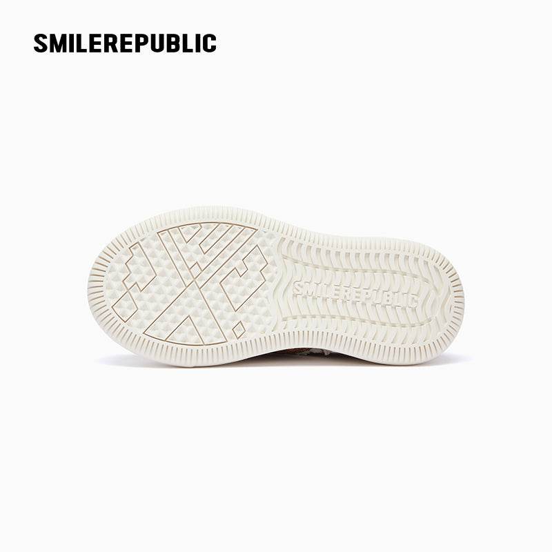 Coffee Brown Metallic Thread Textile Low-Top Platform Sneaker-SMILEREPUBLIC