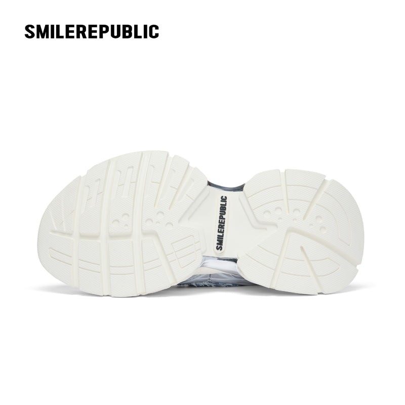 XXXS Denim Blue Silver Slip On Sneaker Canvas Shoes