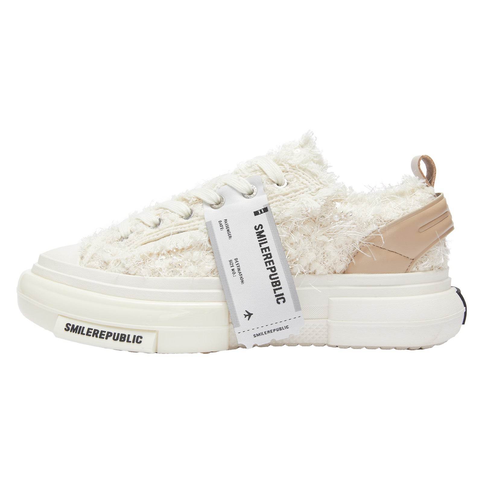 Inception 70s Pearl Girl White Pink Sneakers Shoes Streetstyle - SMILEREPUBLIC