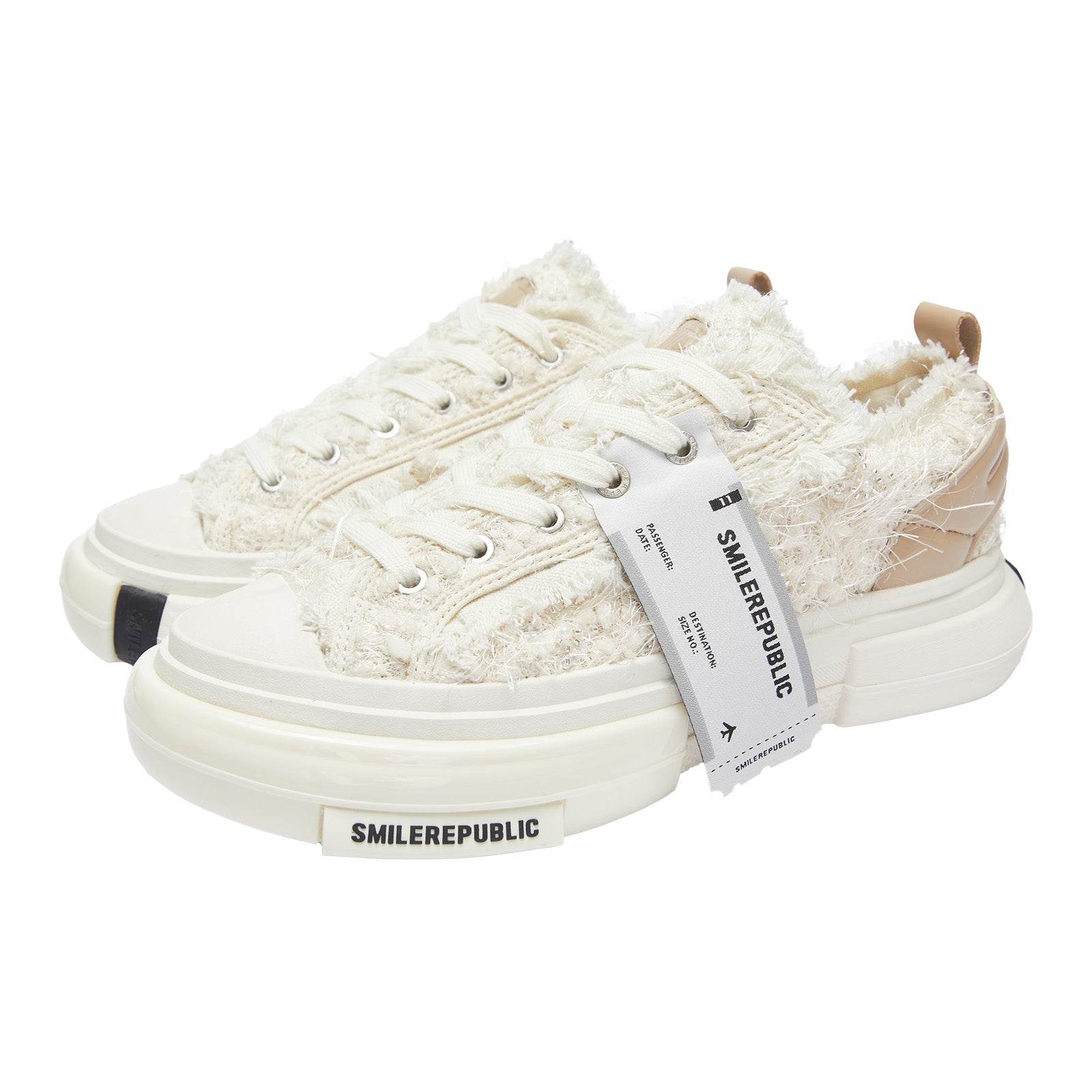 Inception 70s Pearl Girl White Pink Sneakers Shoes Streetstyle - SMILEREPUBLIC