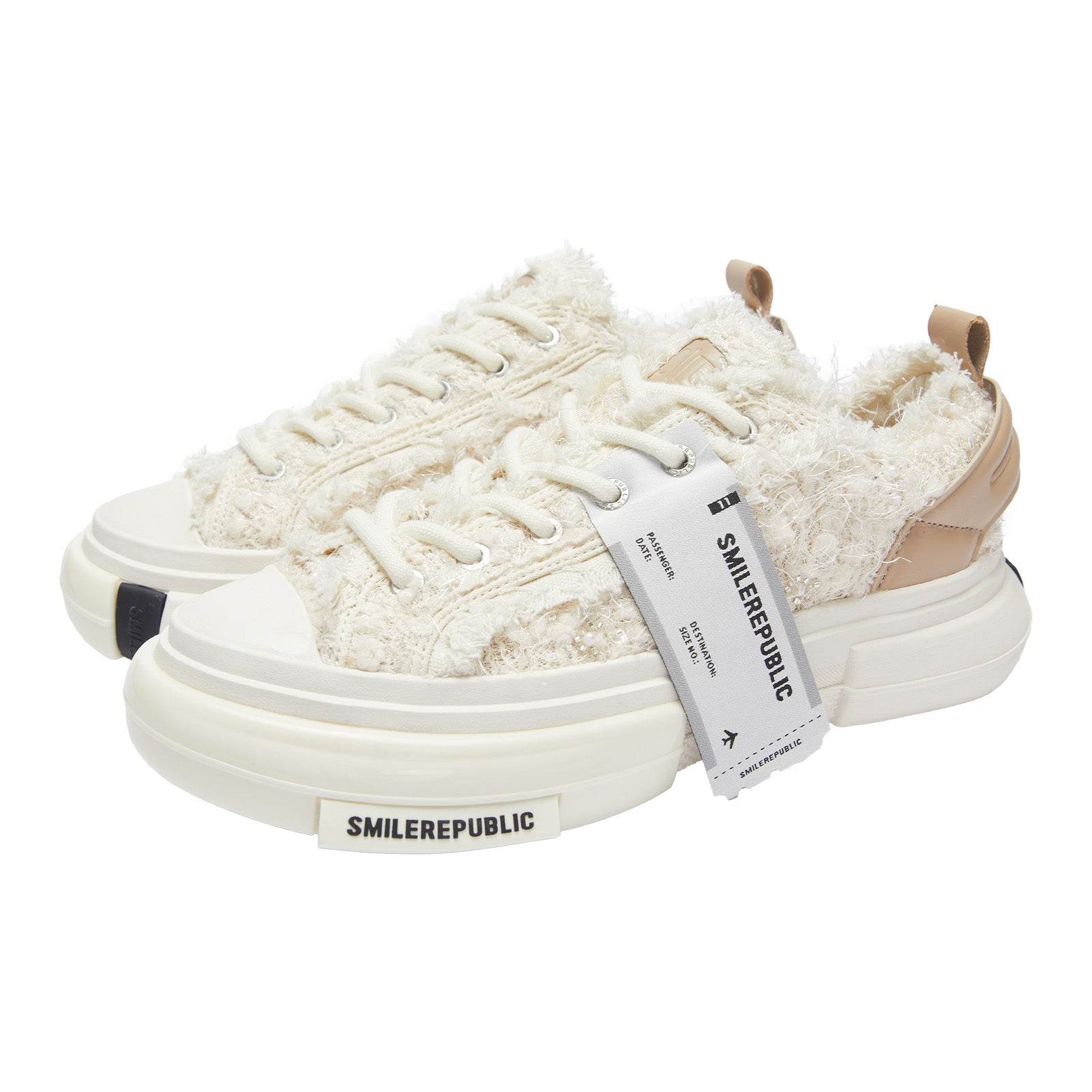 Inception 70s Pearl Girl White Pink Sneakers Shoes Streetstyle - SMILEREPUBLIC