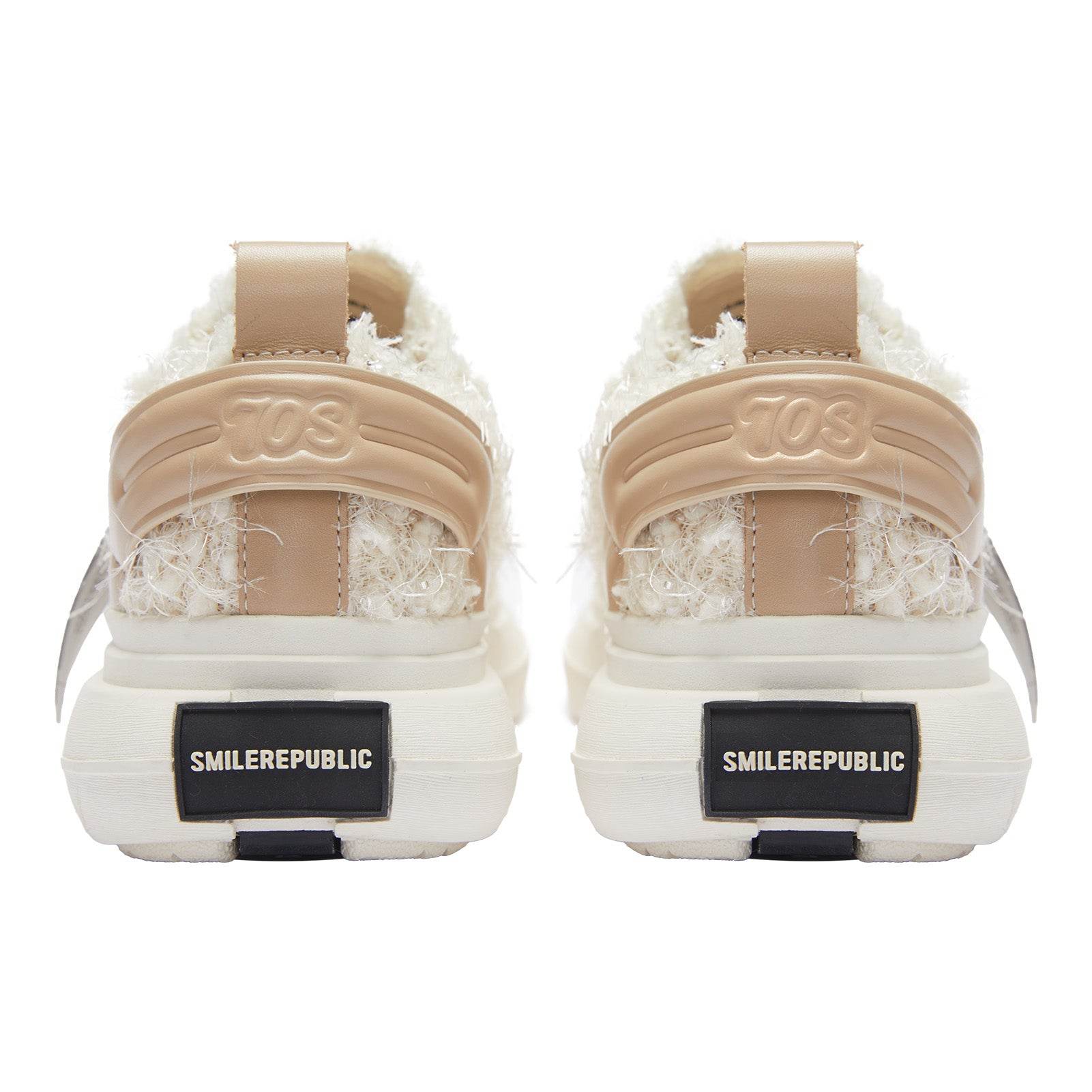 Inception 70s Pearl Girl White Pink Sneakers Shoes Streetstyle - SMILEREPUBLIC