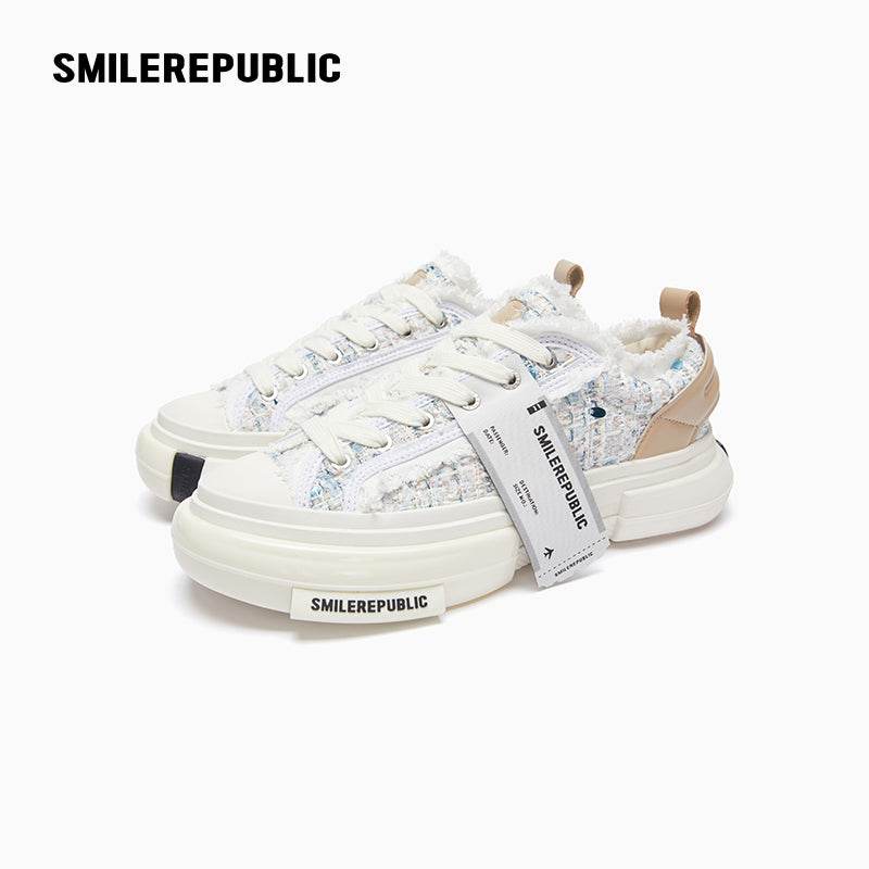 Inception 70s Dreamy Blue Pink Sneaker Slip On Shoes - SMILEREPUBLIC