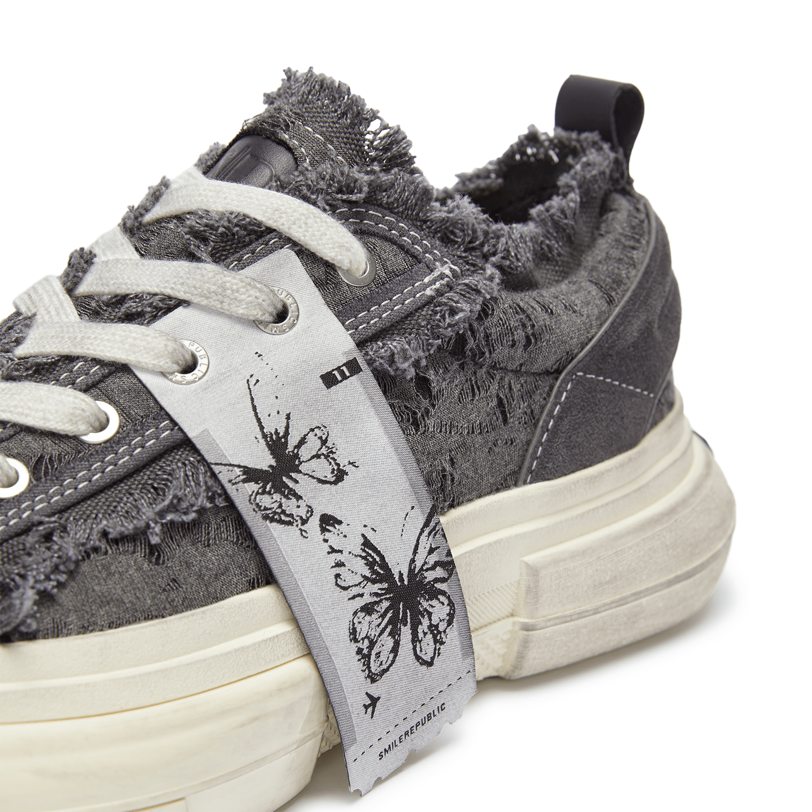 Inception 70s Antique Fringe Grey Sneakers Fashion Streetstyle Slip on Shoes