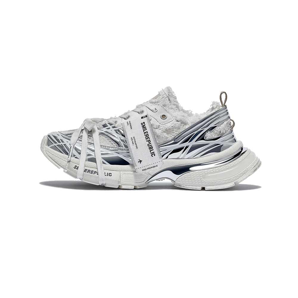 【Dirty Restocked】Skyline XXXS Silver Mesh Sneakers