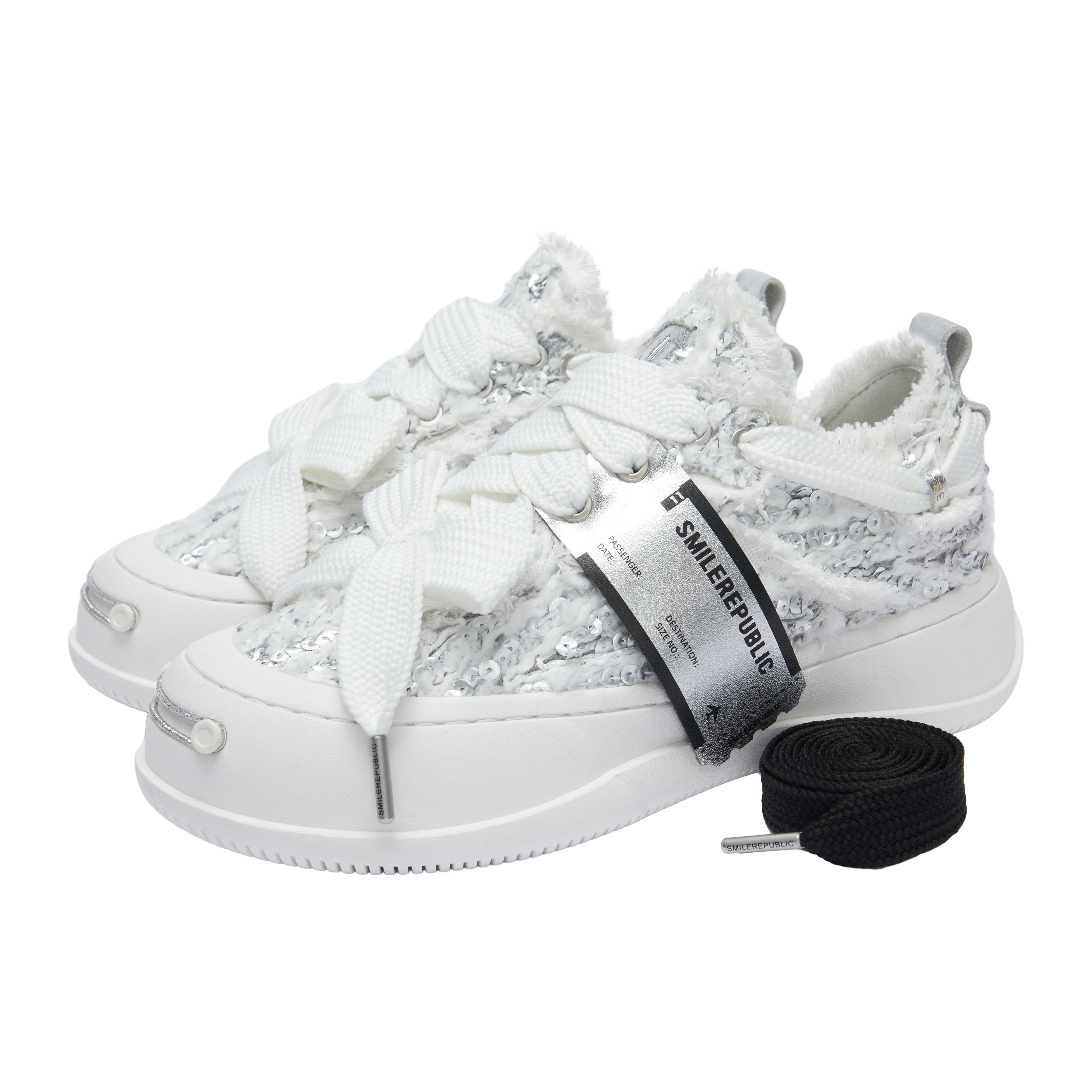 Silver Scales Low Top Sneaker - SMILEREPUBLIC