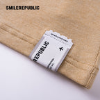 Khaki Regenerated/Gray Regenerated/Blue Regenerated Cellulose Wool Blend Faux Pearl Logo Cropped T-Shirt for Women