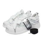 Silver Textured Low Top Sneakers, Unisex Lace Up Casual Shoes