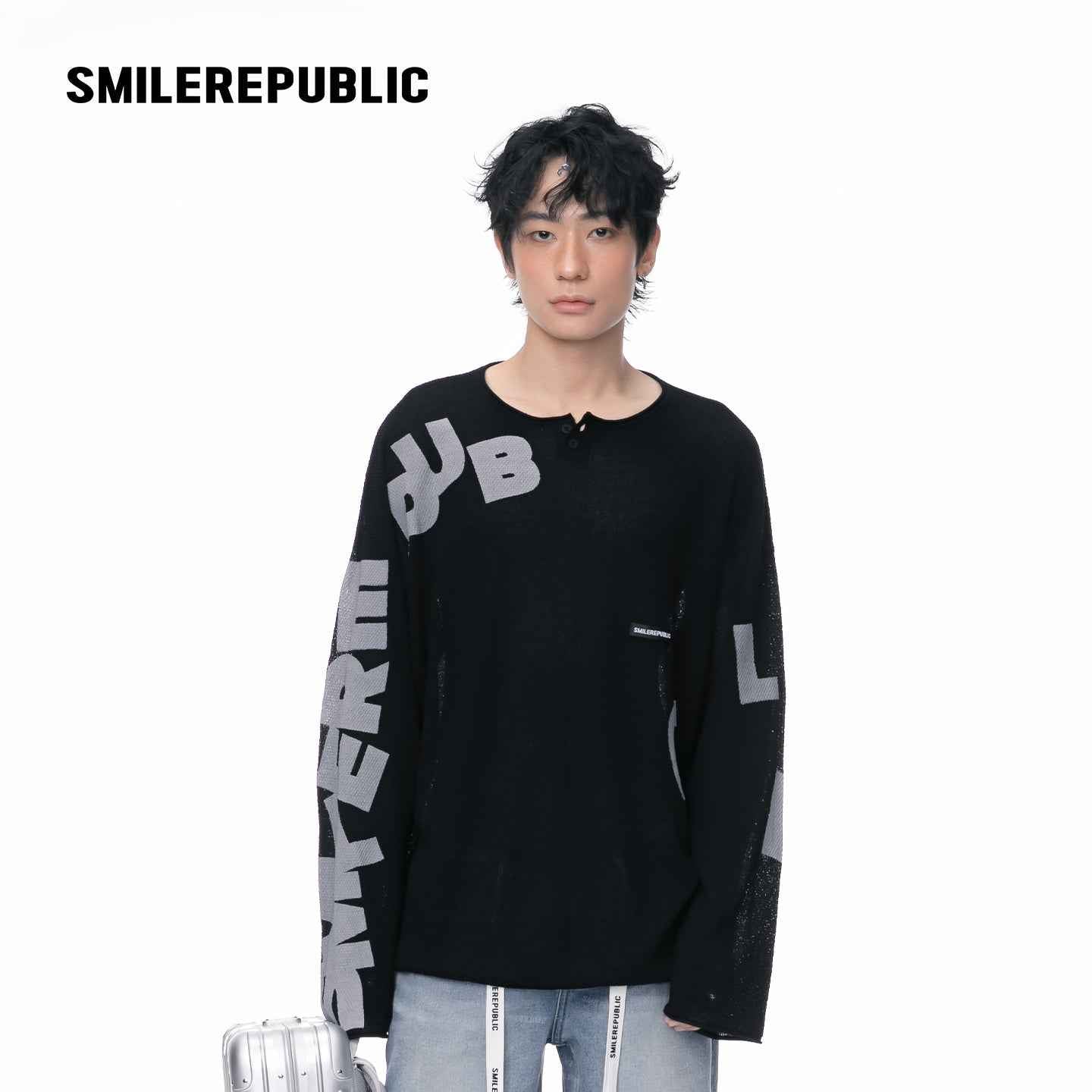 Graphic Letter Long Sleeve Top