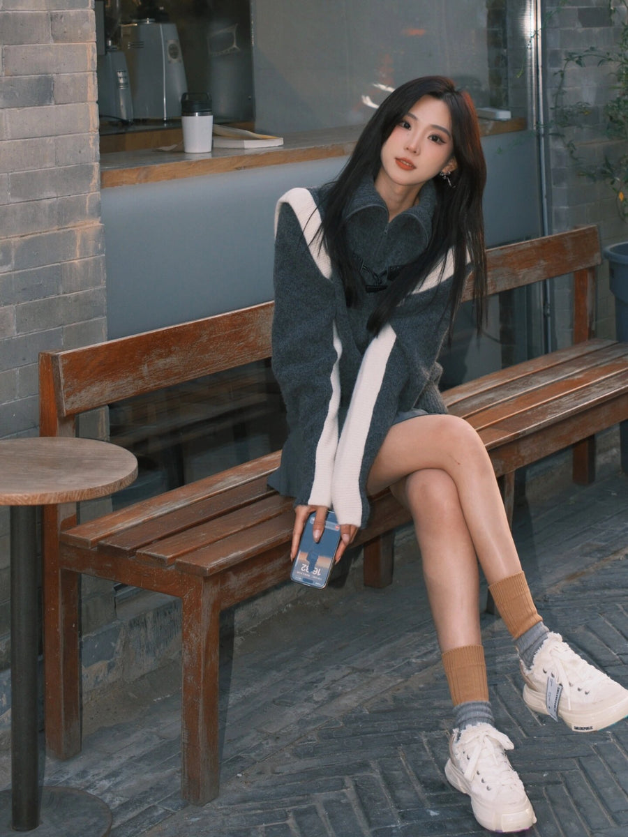White Frayed Canvas Chunky Platform Sneakers, Unisex Low Top Lace-Up Casual Streetwear Shoes 详情图 3