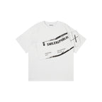 White Large Airplane Ticket Graphic Prin