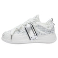 Silver Textured Low Top Sneakers, Unisex Lace Up Casual Shoes