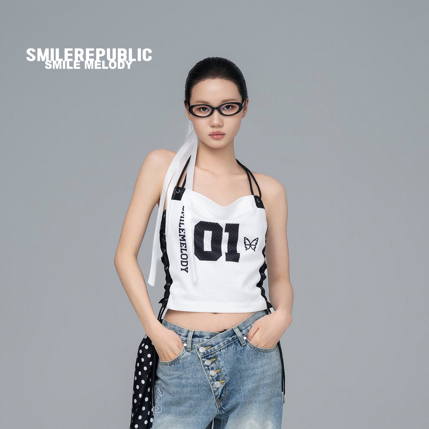 Women's Colorblock Mesh Tank Top with Side Drawstring Detail, Casual Streetwear Sleeveless Top