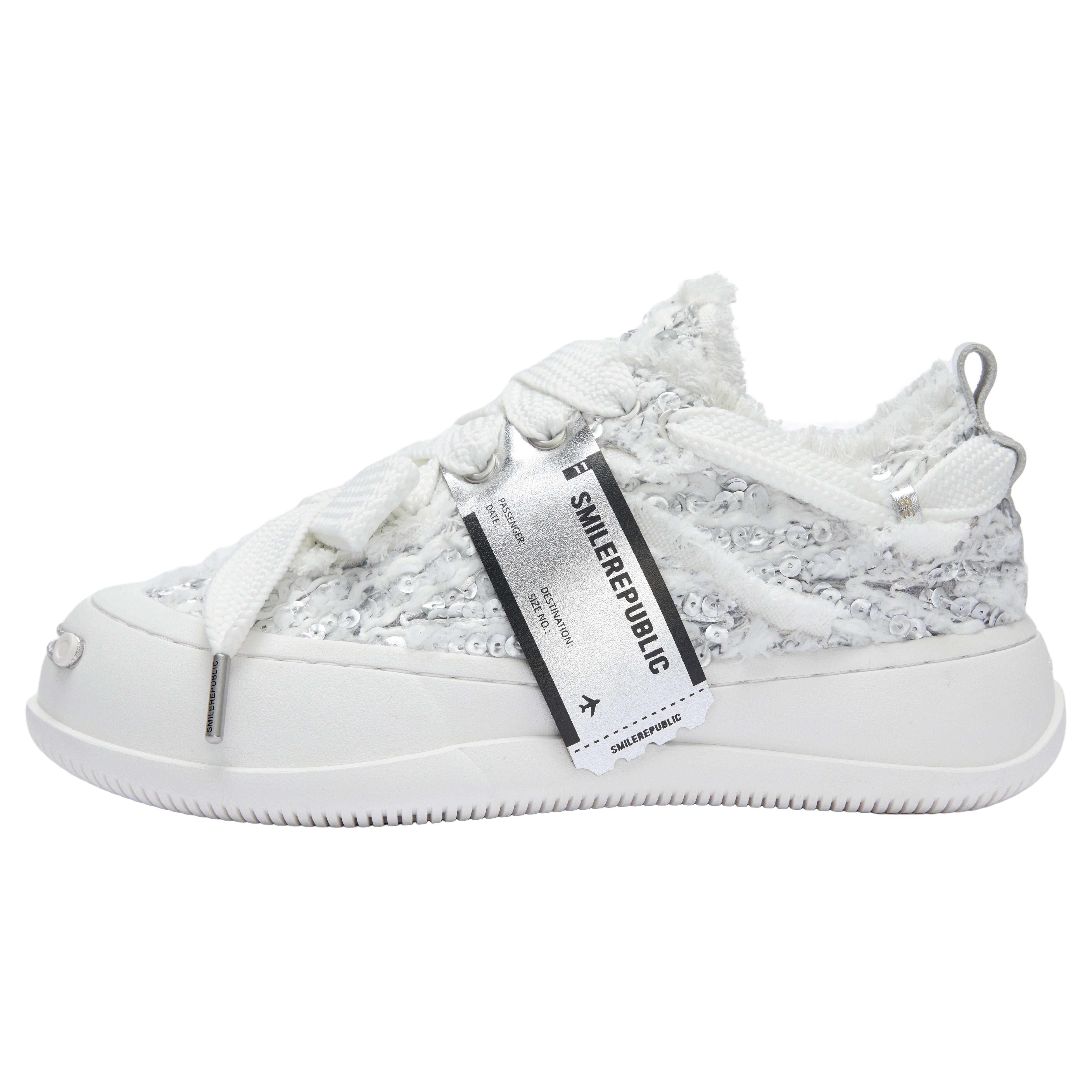 Silver Scales Low Top Sneaker - SMILEREPUBLIC