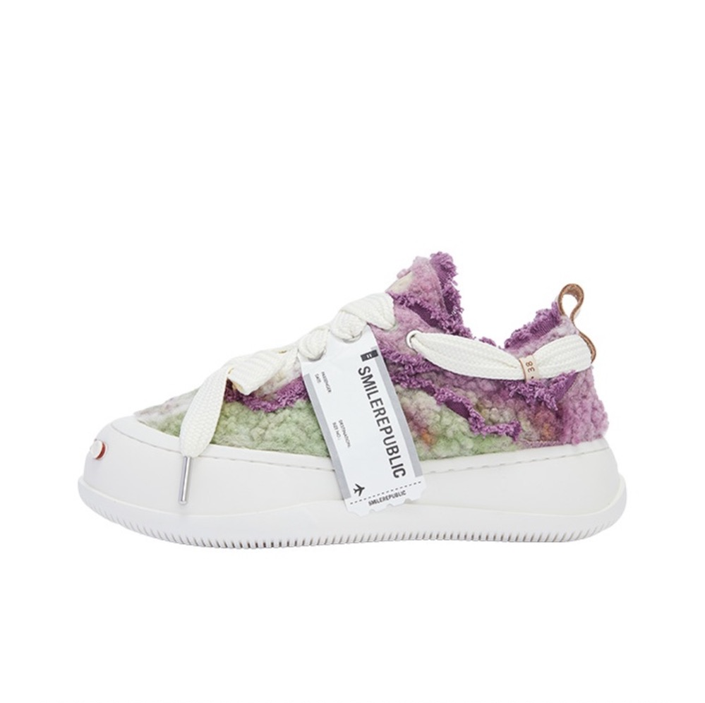 Purple Green Woolen Low Top SB Sneaker - SMILEREPUBLIC Slip On Shoes Store