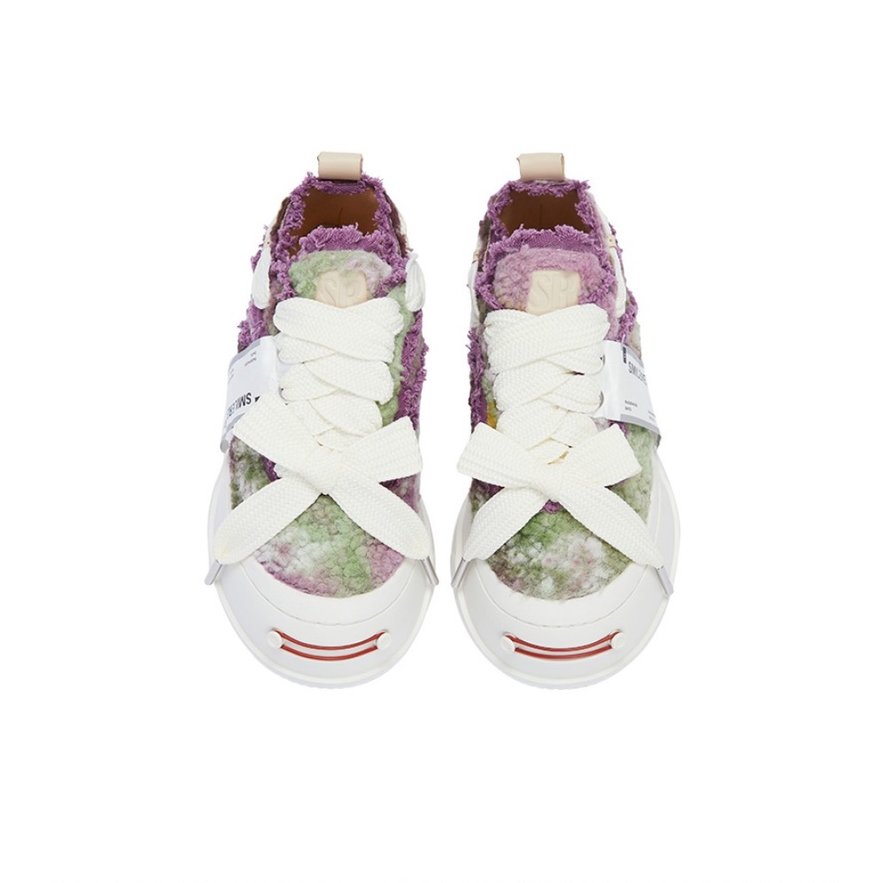 Purple Green Woolen Low Top SB Sneaker - SMILEREPUBLIC Slip On Shoes Store