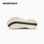 Gray Frayed Canvas Chunky Platform Sneakers, Unisex Low Top Lace-Up Casual Streetwear Shoes - view 8