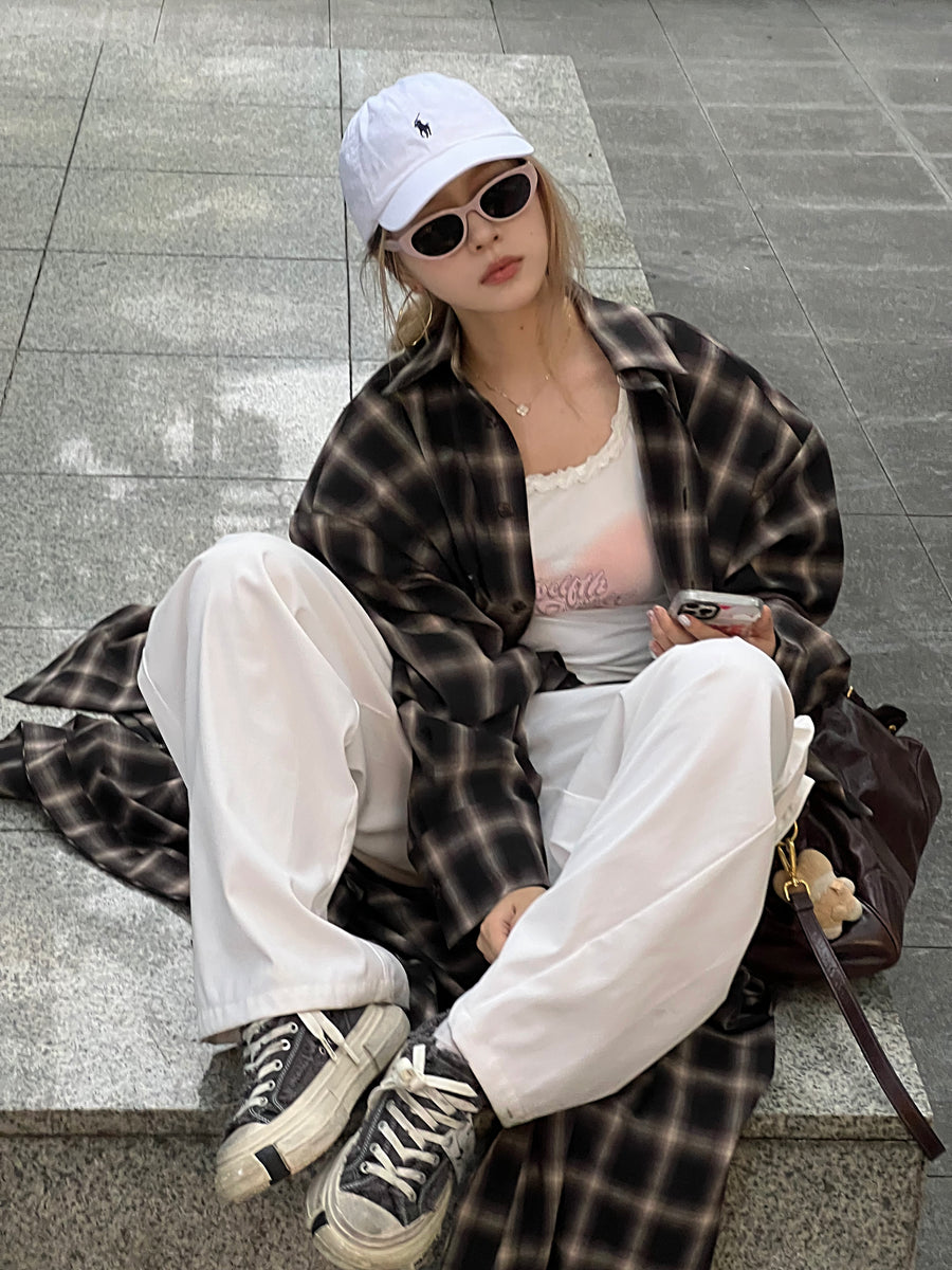 Gray Frayed Canvas Chunky Platform Sneakers, Unisex Low Top Lace-Up Casual Streetwear Shoes 详情图 6