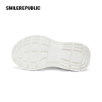 Black Canvas High Top Platform Sneakers, Unisex Chunky Lace Up Shoes